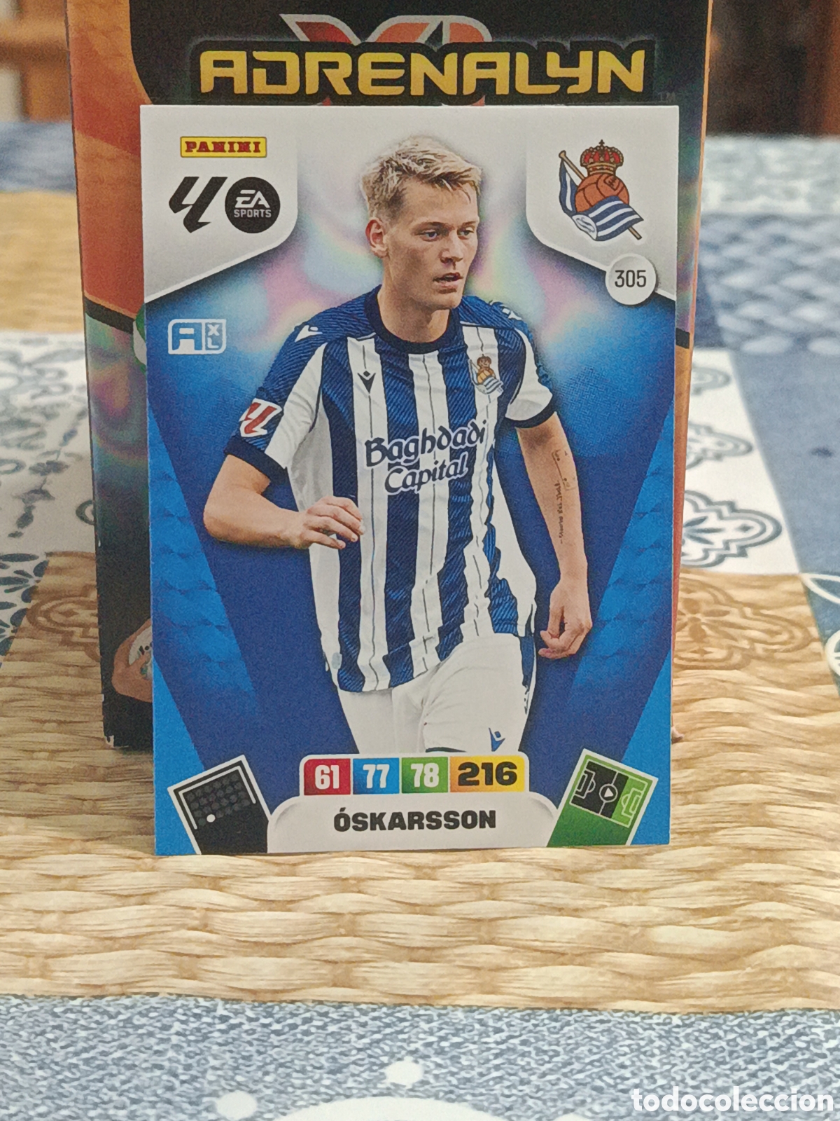 Cartes &agrave; collectionner de Football: OSKARSSON REAL SOCIEDAD N&ordm; 305 LIGA ADRENALYN 25 26 2025 2026 PANINI