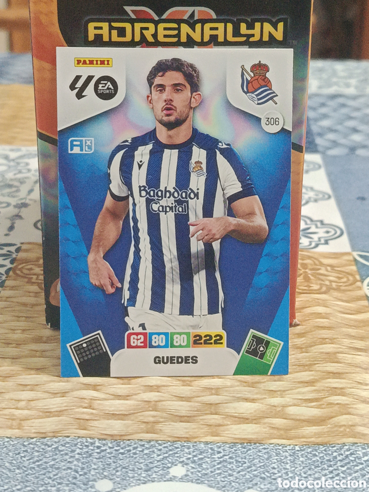 Cartes &agrave; collectionner de Football: GUEDES REAL SOCIEDAD N&ordm; 306 LIGA ADRENALYN 25 26 2025 2026 PANINI