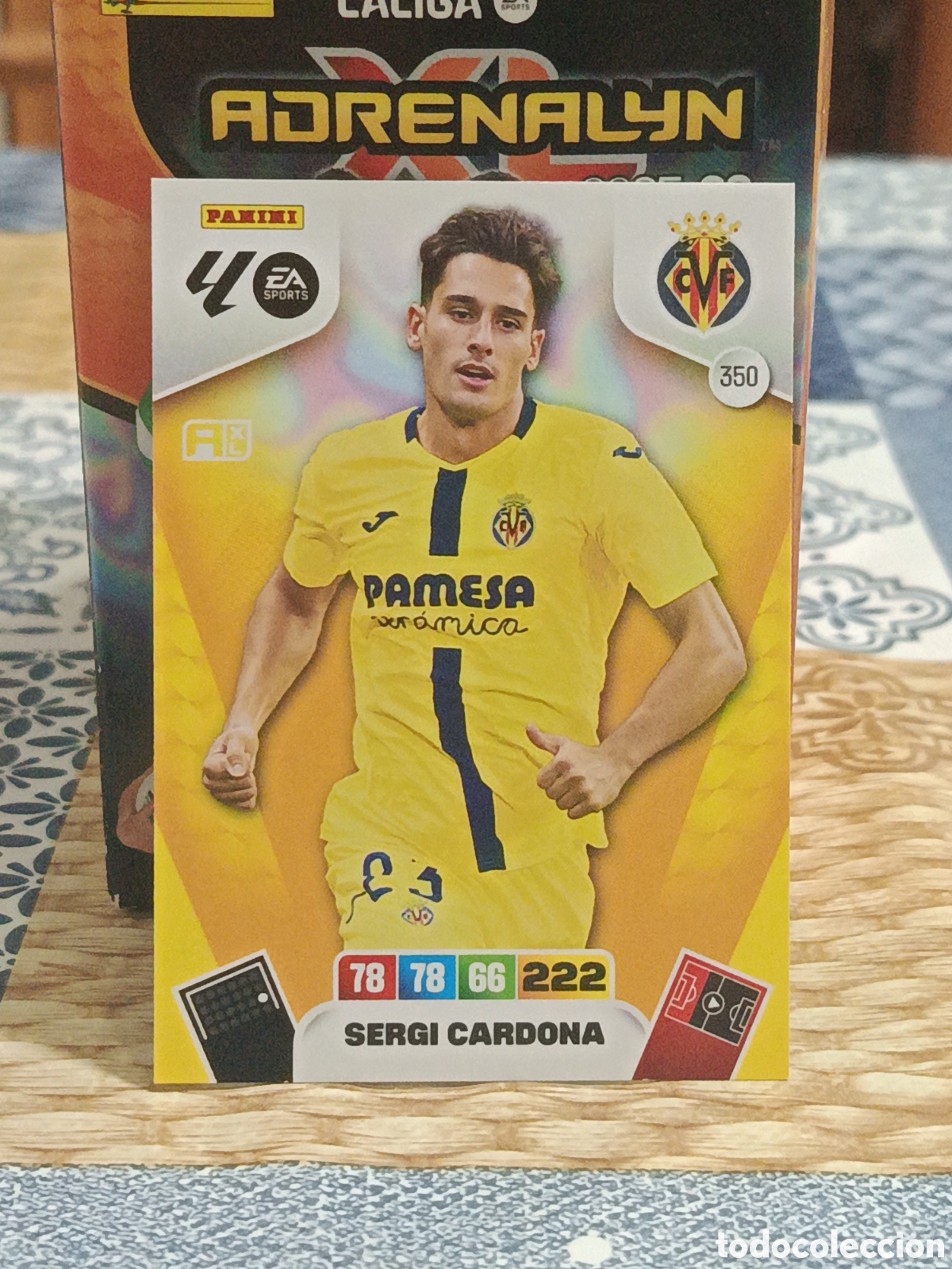Cromos de f&uacute;tbol: SERGI CARDONA VILLARREAL N&ordm; 350 LIGA ADRENALYN 25 26 2025 2026 PANINI