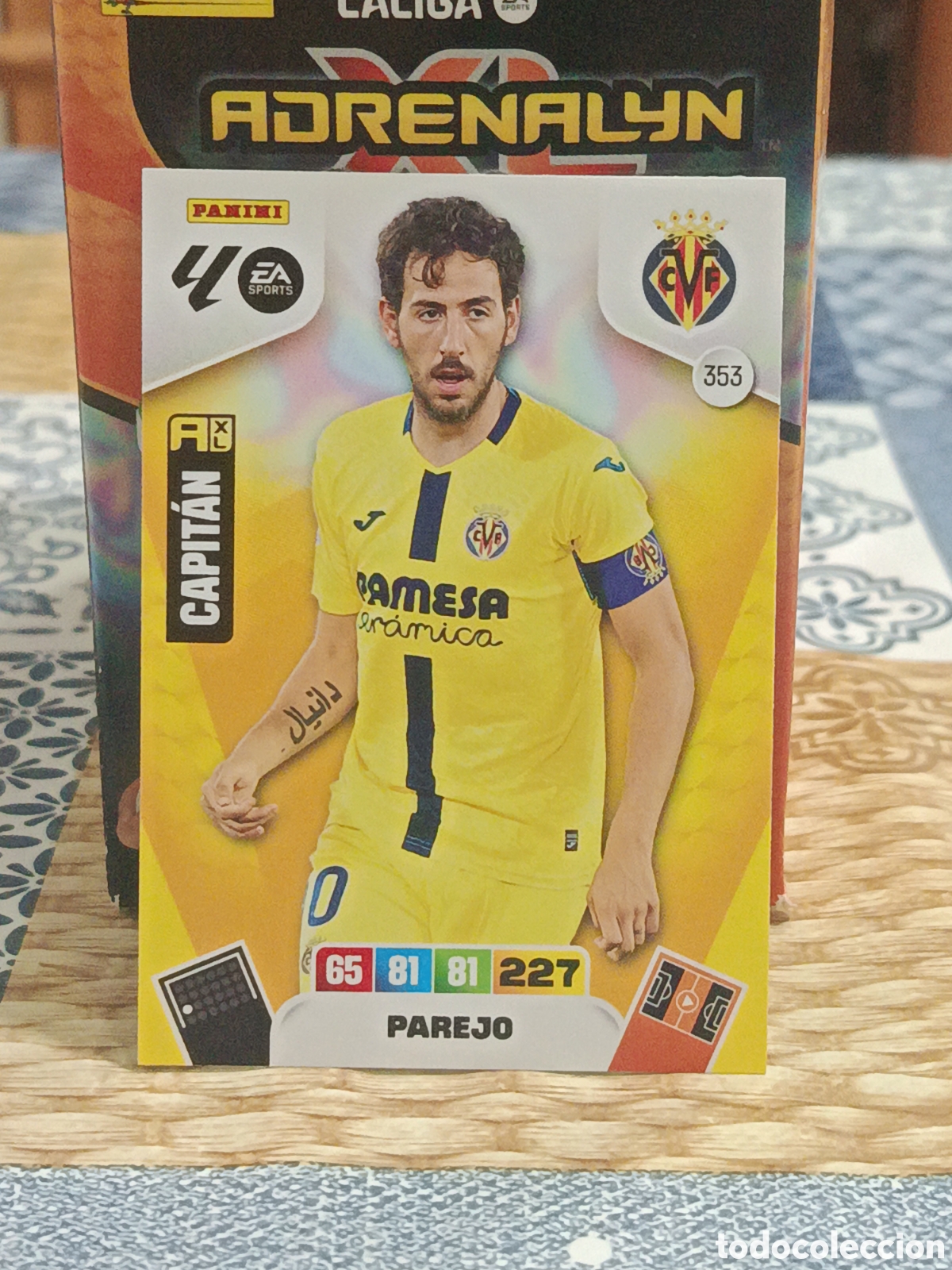 Cromos de f&uacute;tbol: PAREJO VILLARREAL N&ordm; 353 LIGA ADRENALYN 25 26 2025 2026 PANINI