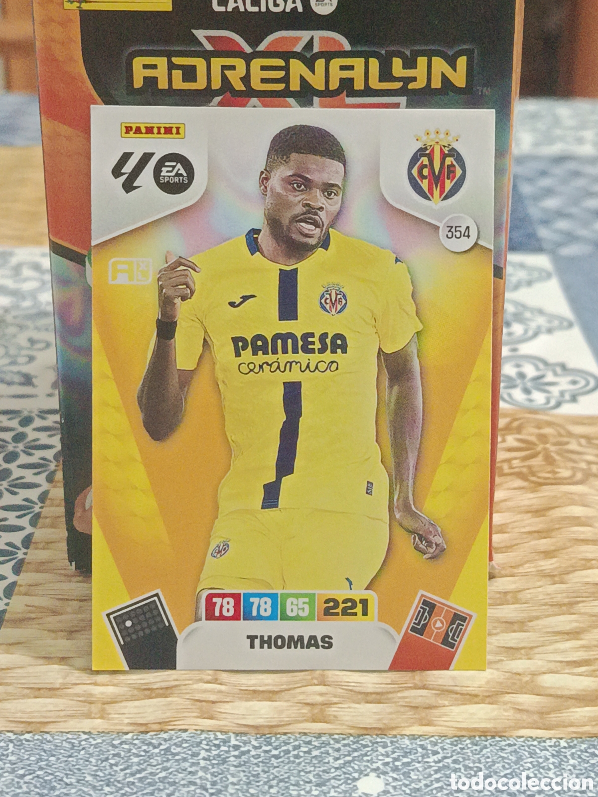 Cromos de f&uacute;tbol: THOMAS VILLARREAL N&ordm; 354 LIGA ADRENALYN 25 26 2025 2026 PANINI