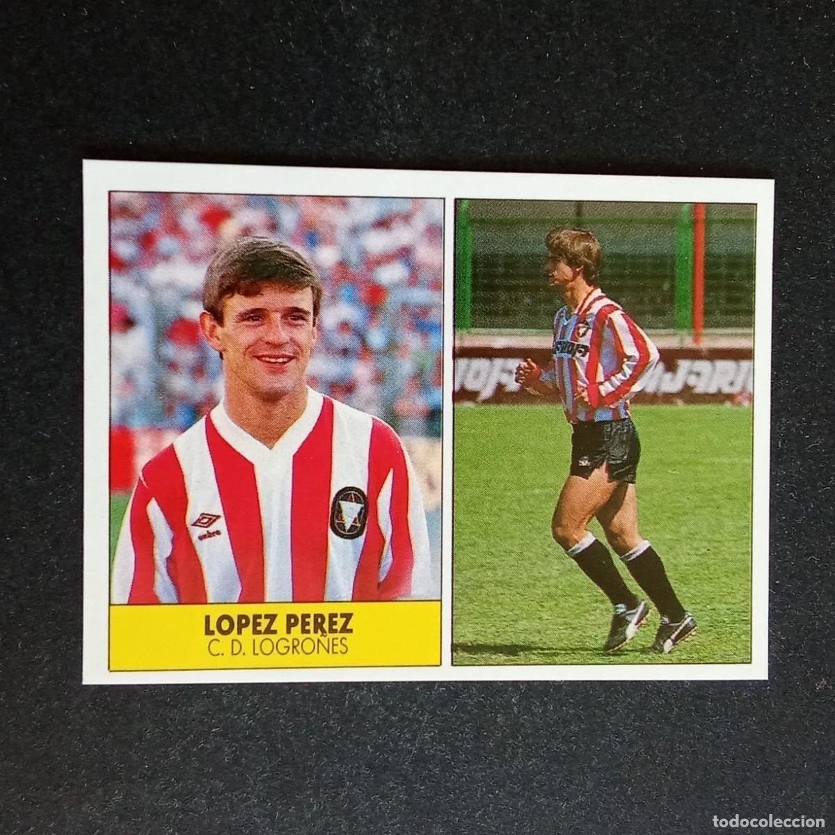 Cromos de f&uacute;tbol: LOPEZ PEREZ LOGRO&Ntilde;ES CROMO EDITORIAL FESTIVAL 1987 1988 LIGA 87 88 NUNCA PEGADO