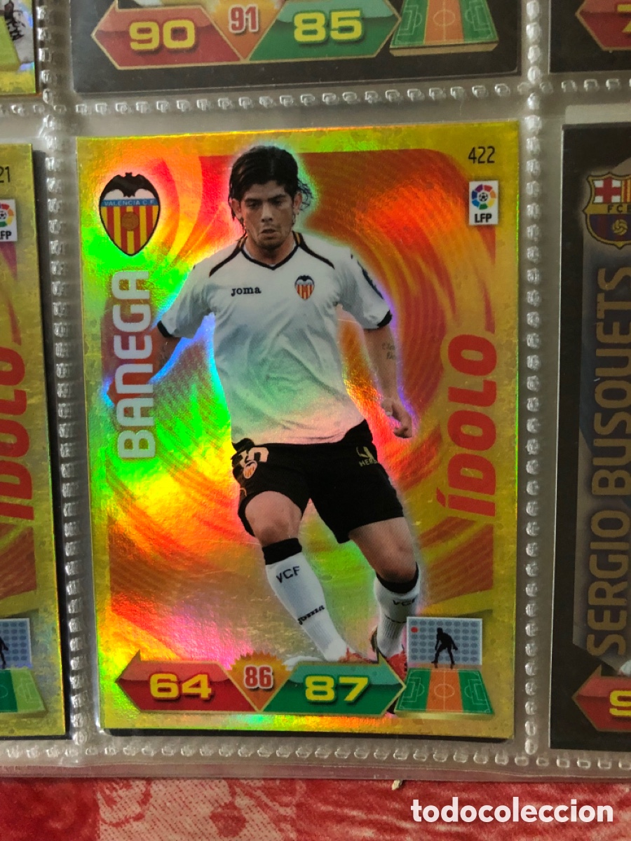 Cromos de f&uacute;tbol: BANEGA &Iacute;DOLO 422 (VALENCIA) 2011-2012 11 12 ADRENALYN PANINI CROMO CARTA A-2