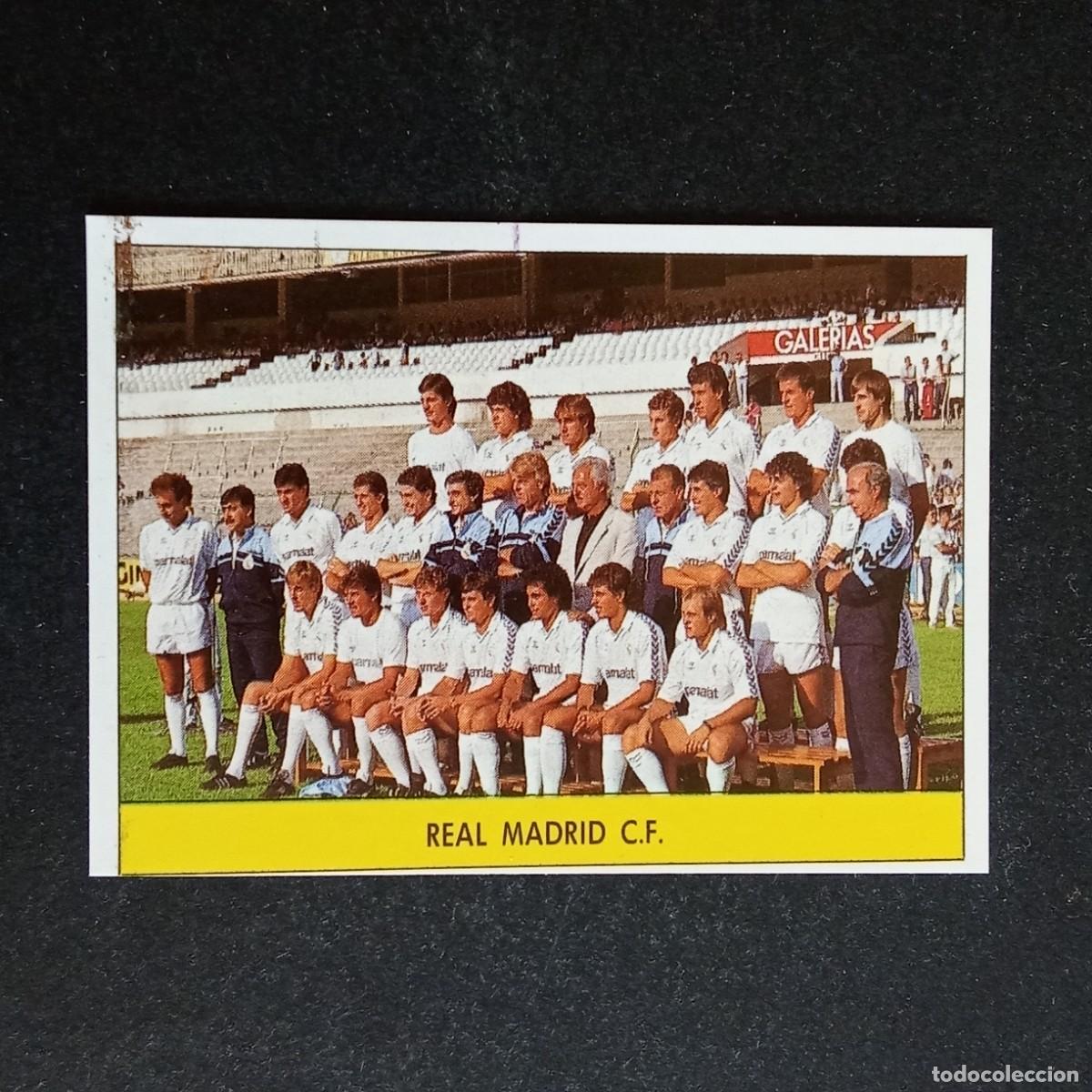 Cromos de f&uacute;tbol: ALINEACION REAL MADRID CROMO EDITORIAL FESTIVAL 1987 1988 LIGA 87 88 NUNCA PEGADO