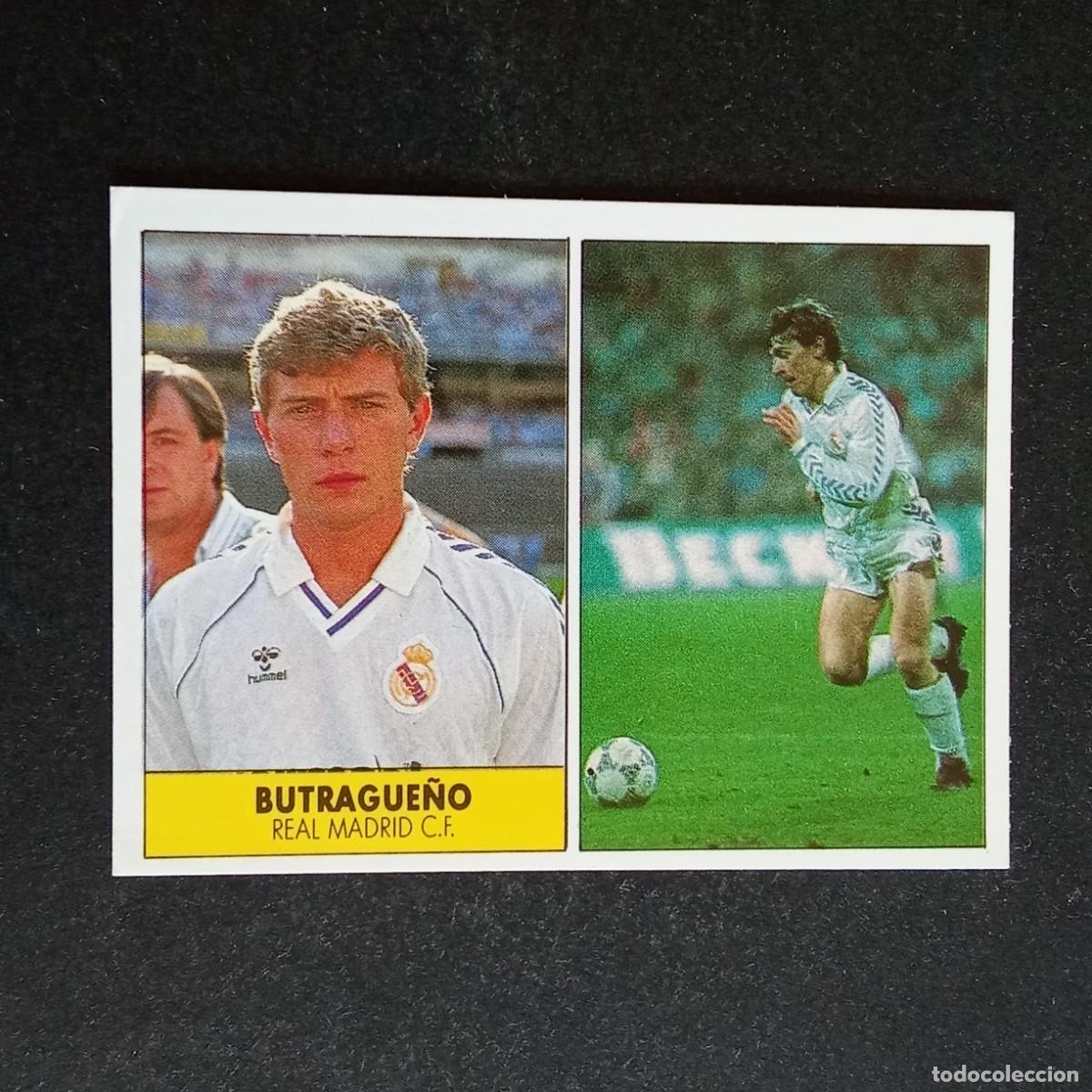 Cromos de f&uacute;tbol: BUTRAGUE&Ntilde;O REAL MADRID CROMO EDITORIAL FESTIVAL 1987 1988 LIGA 87 88 NUNCA PEGADO
