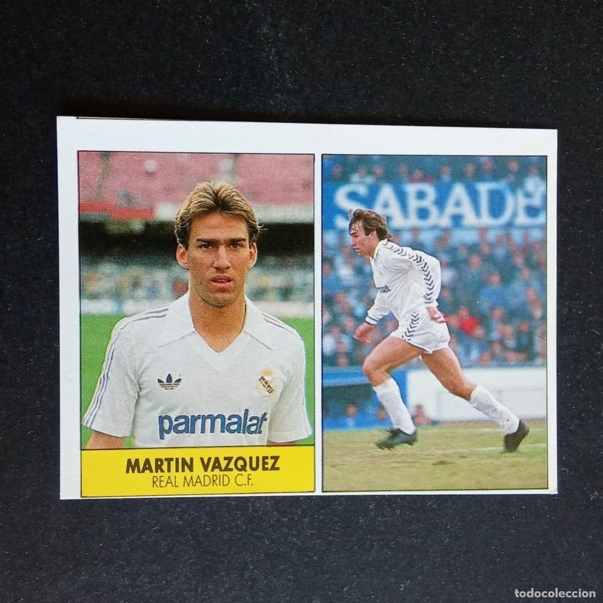Cromos de f&uacute;tbol: MARTIN VAZQUEZ REAL MADRID CROMO EDITORIAL FESTIVAL 1987 1988 LIGA 87 88 NUNCA PEGADO