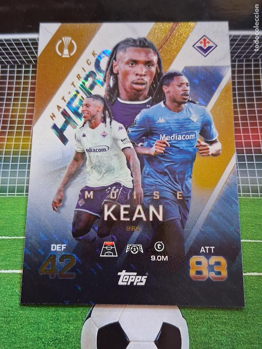 Cromos de f&uacute;tbol: 261 MOISE KEAN FIORENTINA HAT TRICK HERO TOPPS MATCH ATTAX EXTRA CHAMPIONS LEAGUE 2025 2026 25 26