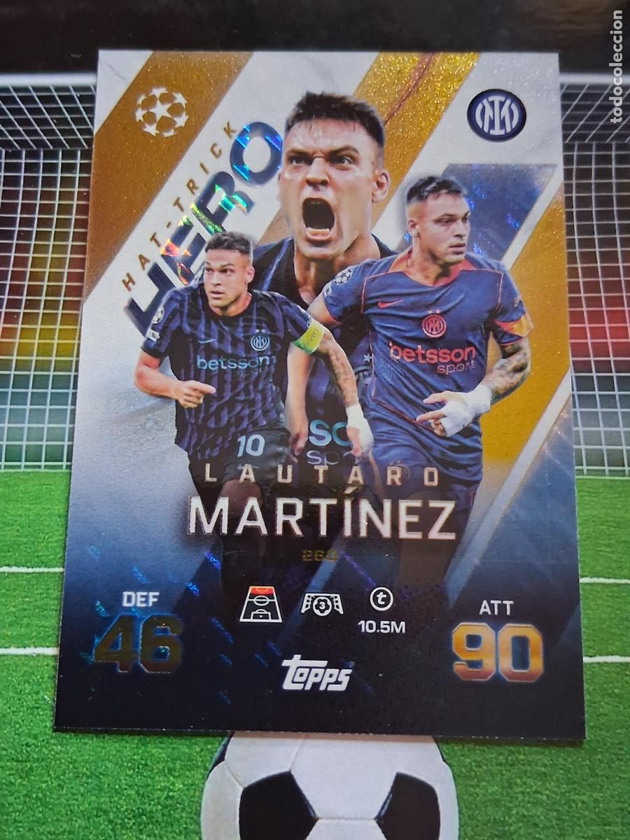 Cromos de f&uacute;tbol: 260 LAUTARO MARTINEZ MILAN HAT TRICK HERO TOPPS MATCH ATTAX EXTRA CHAMPIONS LEAGUE 2025 2026 25 26