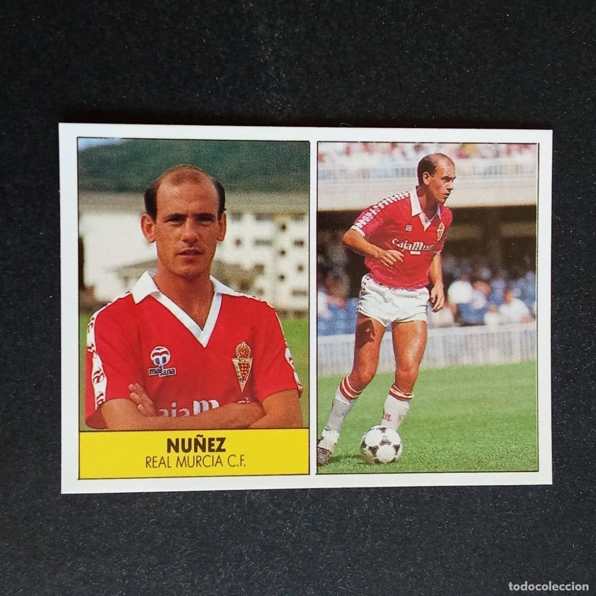 Cromos de f&uacute;tbol: NU&Ntilde;EZ MURCIA CROMO EDITORIAL FESTIVAL 1987 1988 LIGA 87 88 NUNCA PEGADO