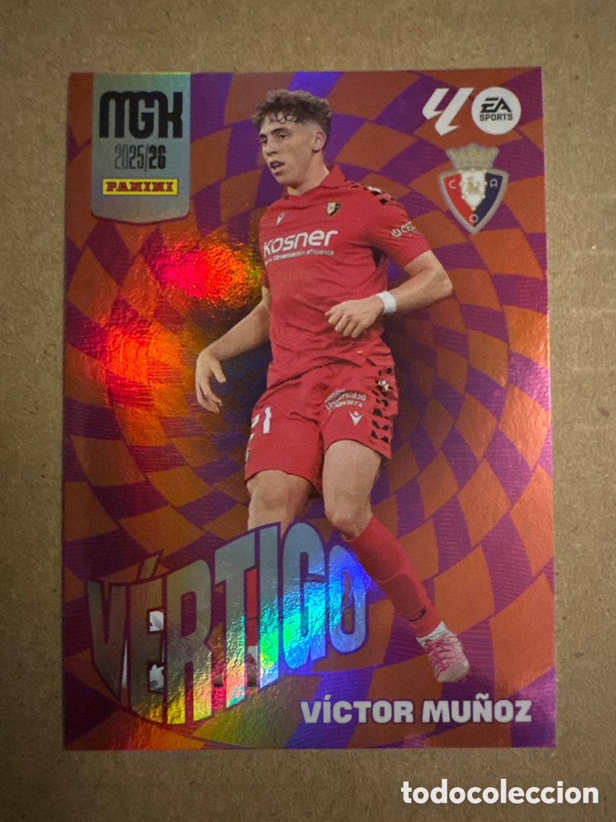 Cromos de f&uacute;tbol: # 510 V&iacute;ctor Mu&ntilde;oz Osasuna VERTIGO Tercera 3 edici&oacute;n Megacracks 25 26 2025 2026 3&ordf;