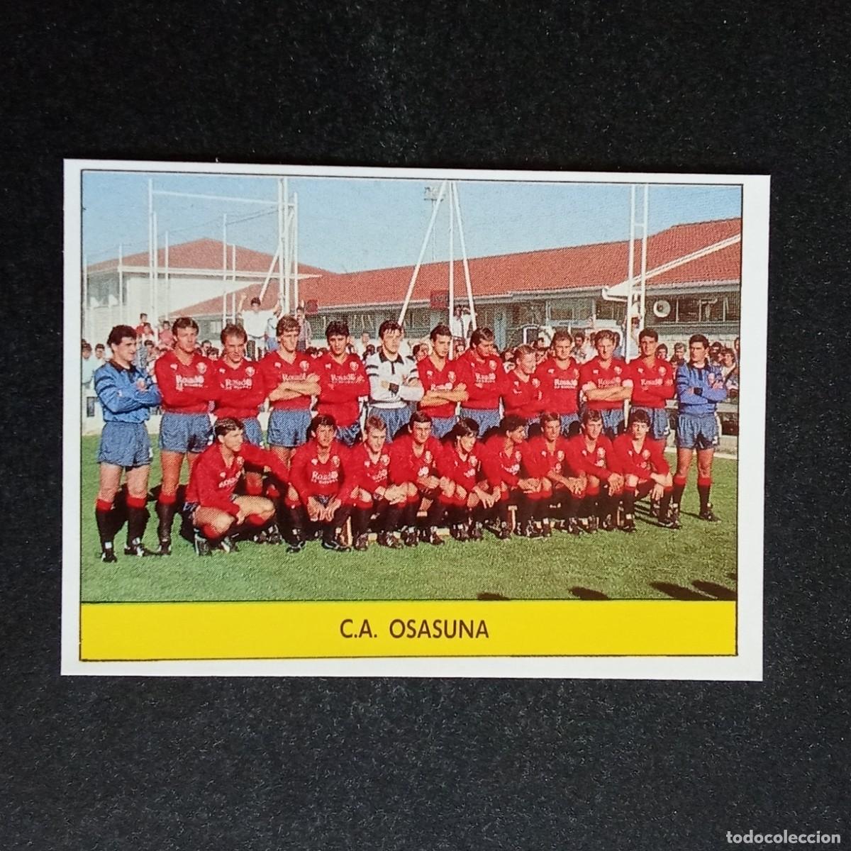 Cromos de f&uacute;tbol: ALINEACION OSASUNA CROMO EDITORIAL FESTIVAL 1987 1988 LIGA 87 88 NUNCA PEGADO