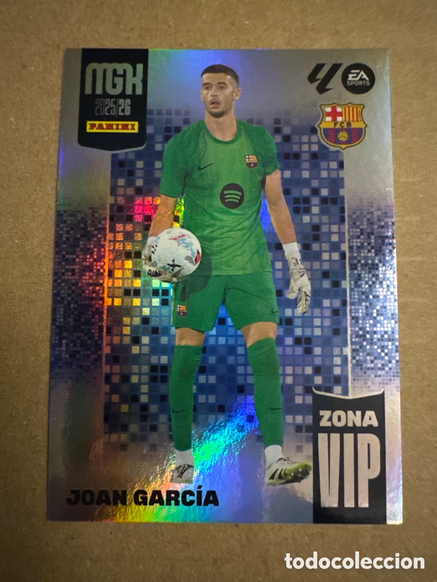 Cromos de f&uacute;tbol: # 512 Joan Garc&iacute;a FC Barcelona ZONA VIP Tercera 3 edici&oacute;n Megacracks 25 26 2025 2026 3&ordf;