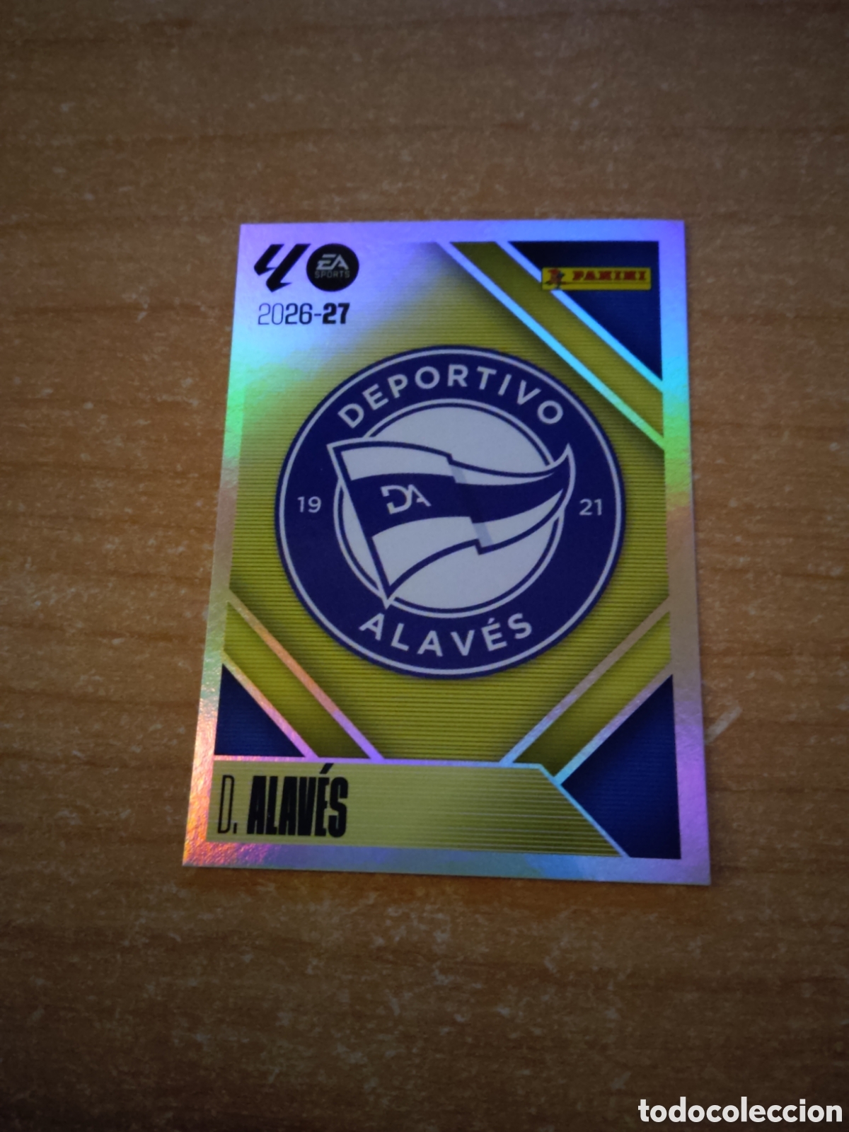 Cromos de f&uacute;tbol: 1 ESCUDO ALAVES LIGA ESTE 2026 2027