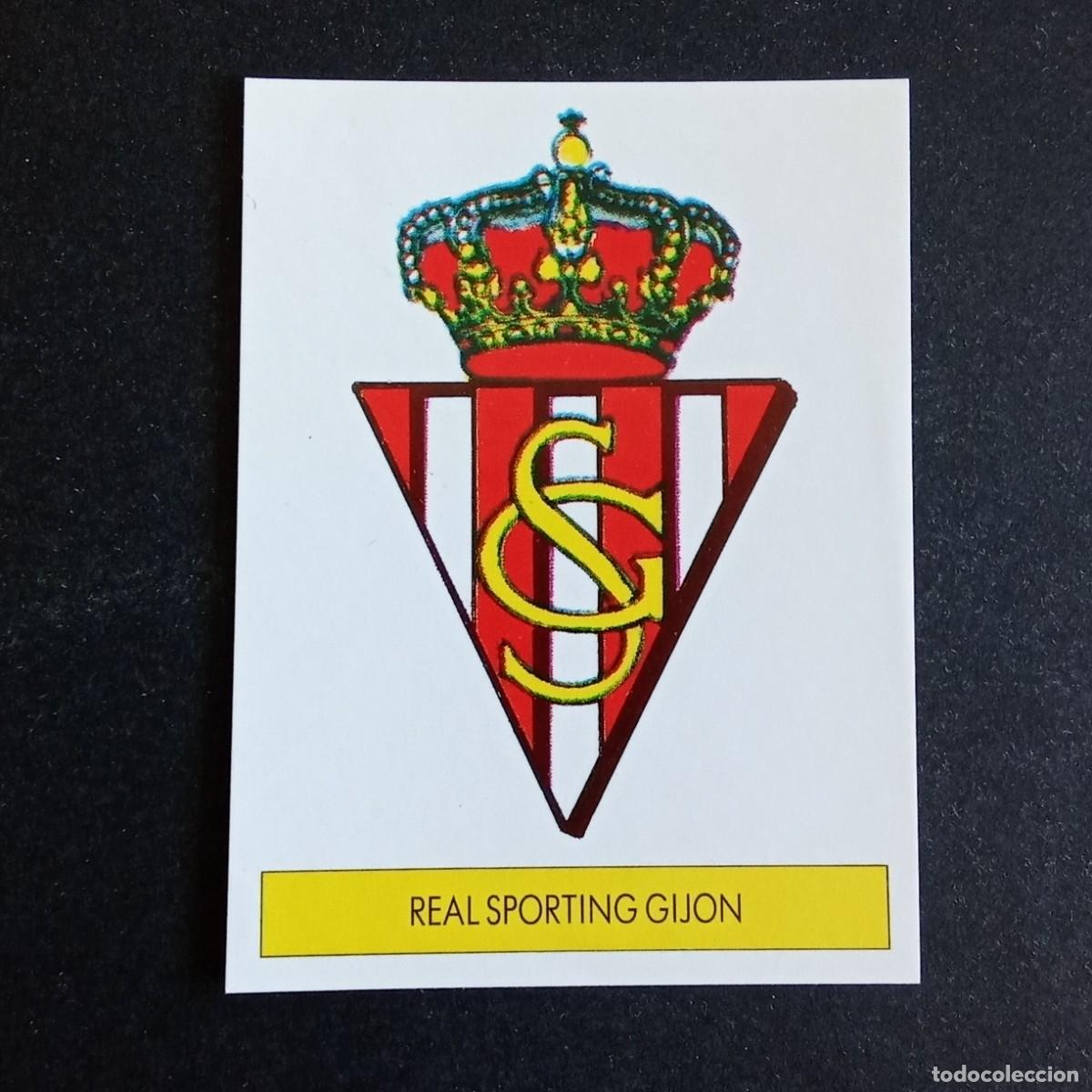 Cromos de f&uacute;tbol: ESCUDO SPORTING GIJON CROMO EDITORIAL FESTIVAL 1987 1988 LIGA 87 88 NUNCA PEGADO