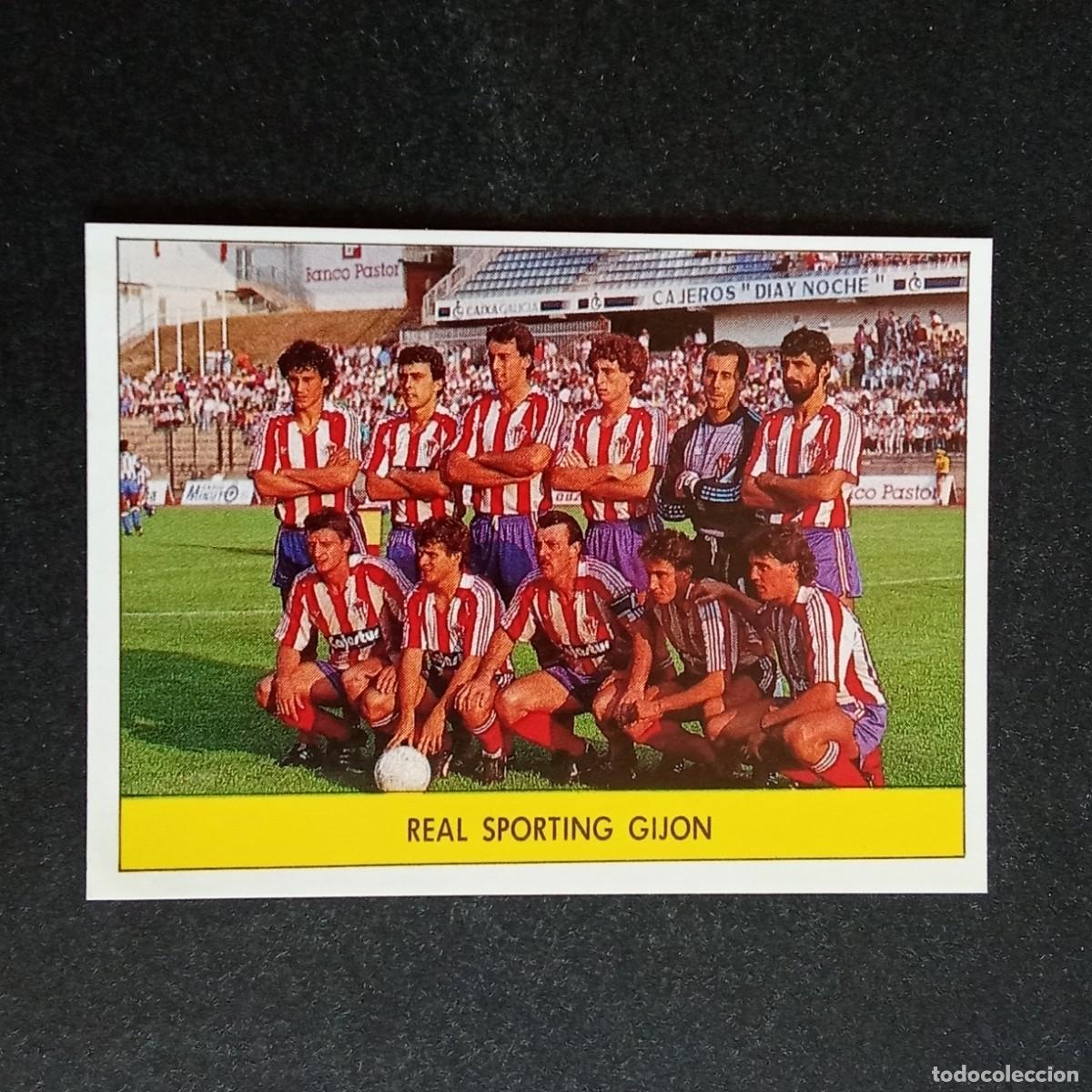 Cromos de f&uacute;tbol: ALINEACION SPORTING GIJON CROMO EDITORIAL FESTIVAL 1987 1988 LIGA 87 88 NUNCA PEGADO