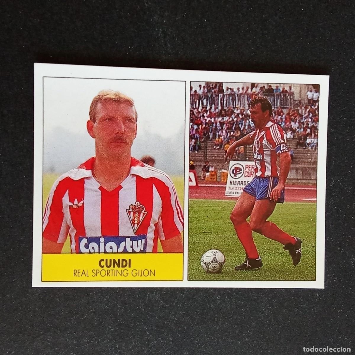 Cromos de f&uacute;tbol: CUNDI SPORTING GIJON CROMO EDITORIAL FESTIVAL 1987 1988 LIGA 87 88 NUNCA PEGADO