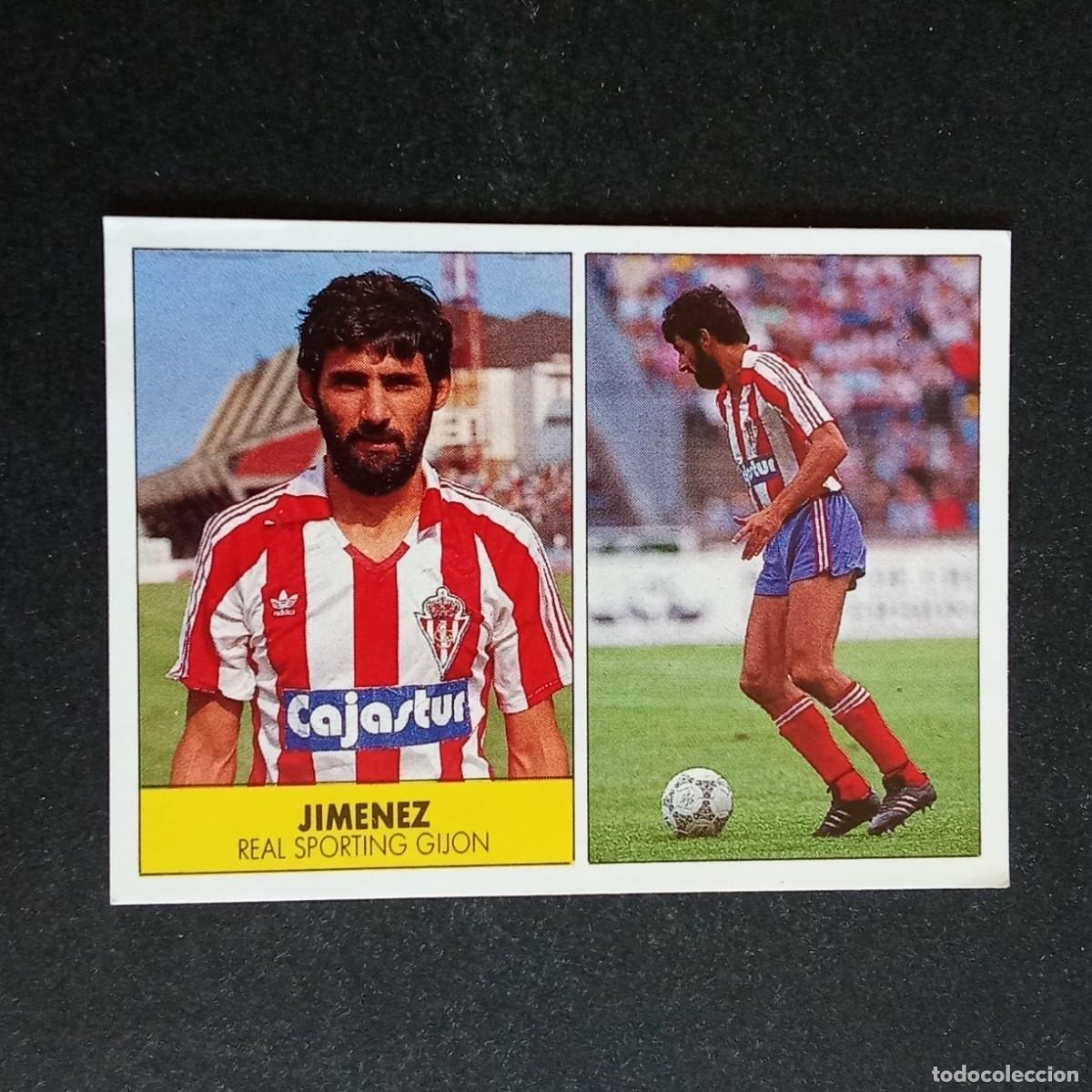 Cromos de f&uacute;tbol: JIMENEZ SPORTING GIJON CROMO EDITORIAL FESTIVAL 1987 1988 LIGA 87 88 NUNCA PEGADO