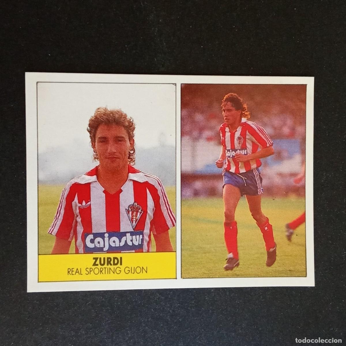 Cromos de f&uacute;tbol: ZURDI SPORTING GIJON CROMO EDITORIAL FESTIVAL 1987 1988 LIGA 87 88 NUNCA PEGADO