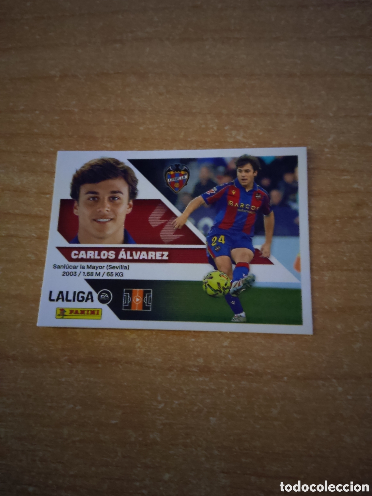 Cromos de f&uacute;tbol: 15 CARLOS ALVAREZ LEVANTE LIGA ESTE 2026 2027