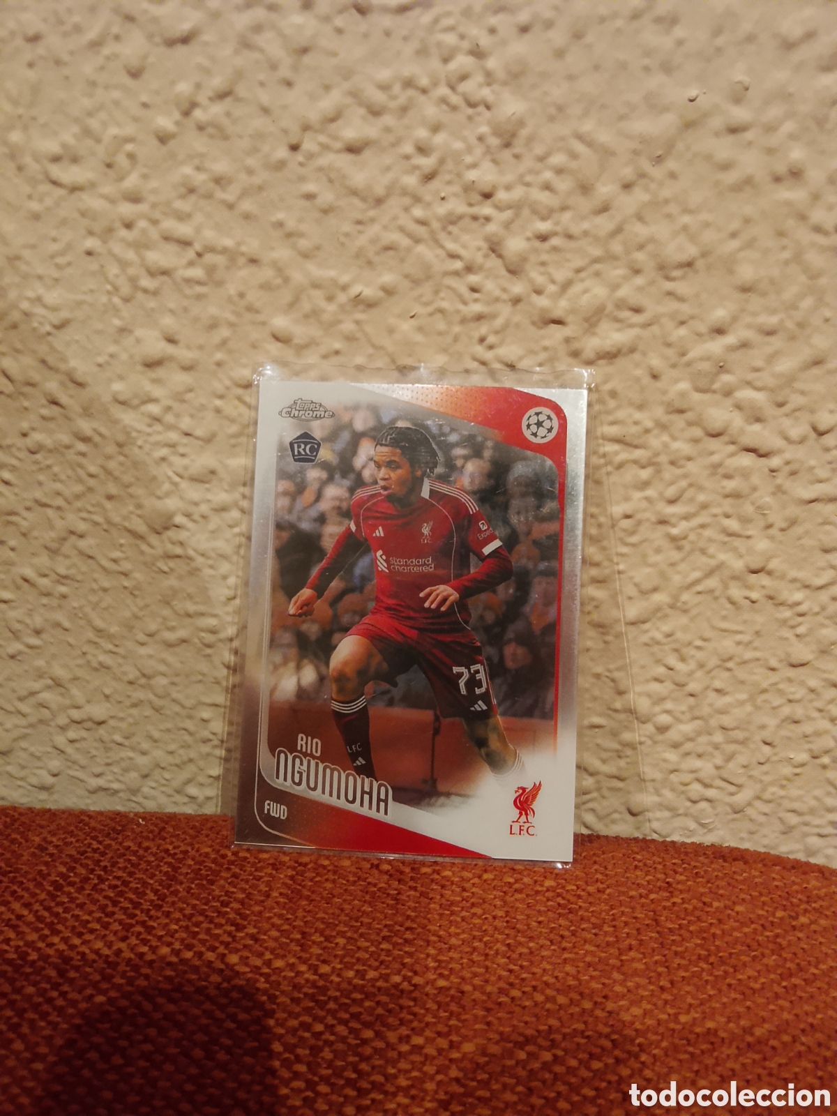 Cromos de f&uacute;tbol: Rio Ngumoha Liverpool 191 Rookie card Topps Chrome 25/26 2025 2026