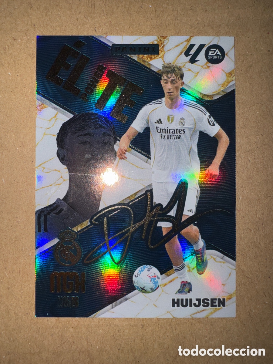 Cromos de f&uacute;tbol: # 505 Huijsen Real Madrid ELITE POWER Tercera 3 edici&oacute;n Megacracks 25 26 2025 2026 3&ordf;