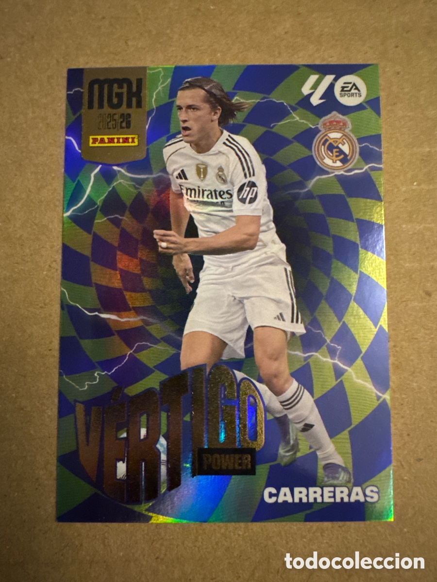 Cromos de f&uacute;tbol: # P508 508 Carreras Real Madrid VERTIGO POWER Tercera 3 edici&oacute;n Megacracks 25 26 2025 2026 3&ordf;
