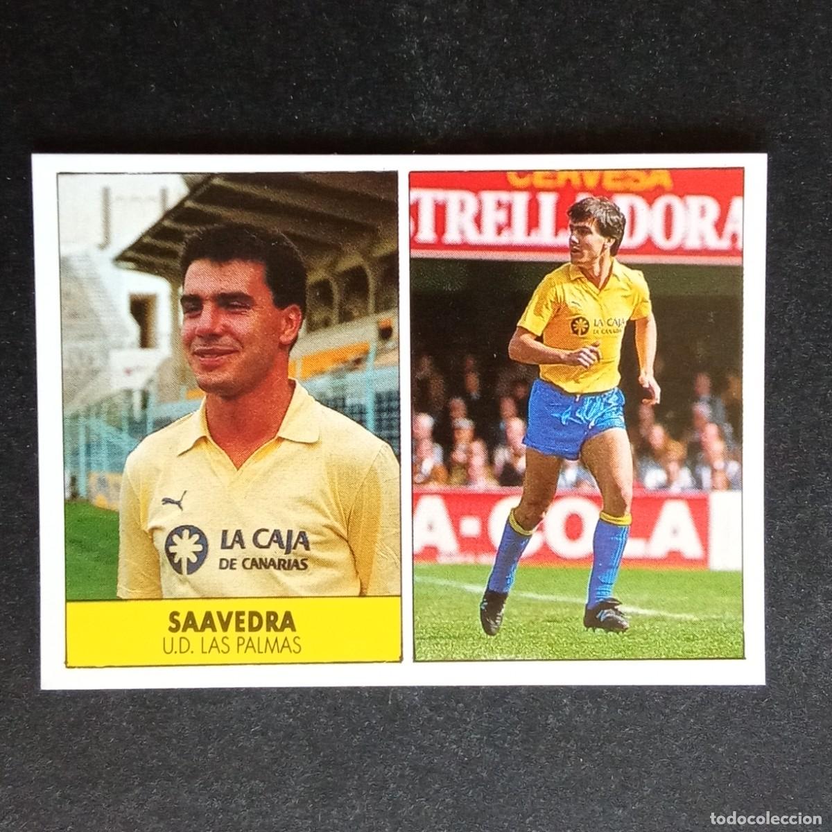 Cromos de f&uacute;tbol: SAAVEDRA LAS PALMAS CROMO EDITORIAL FESTIVAL 1987 1988 LIGA 87 88 NUNCA PEGADO