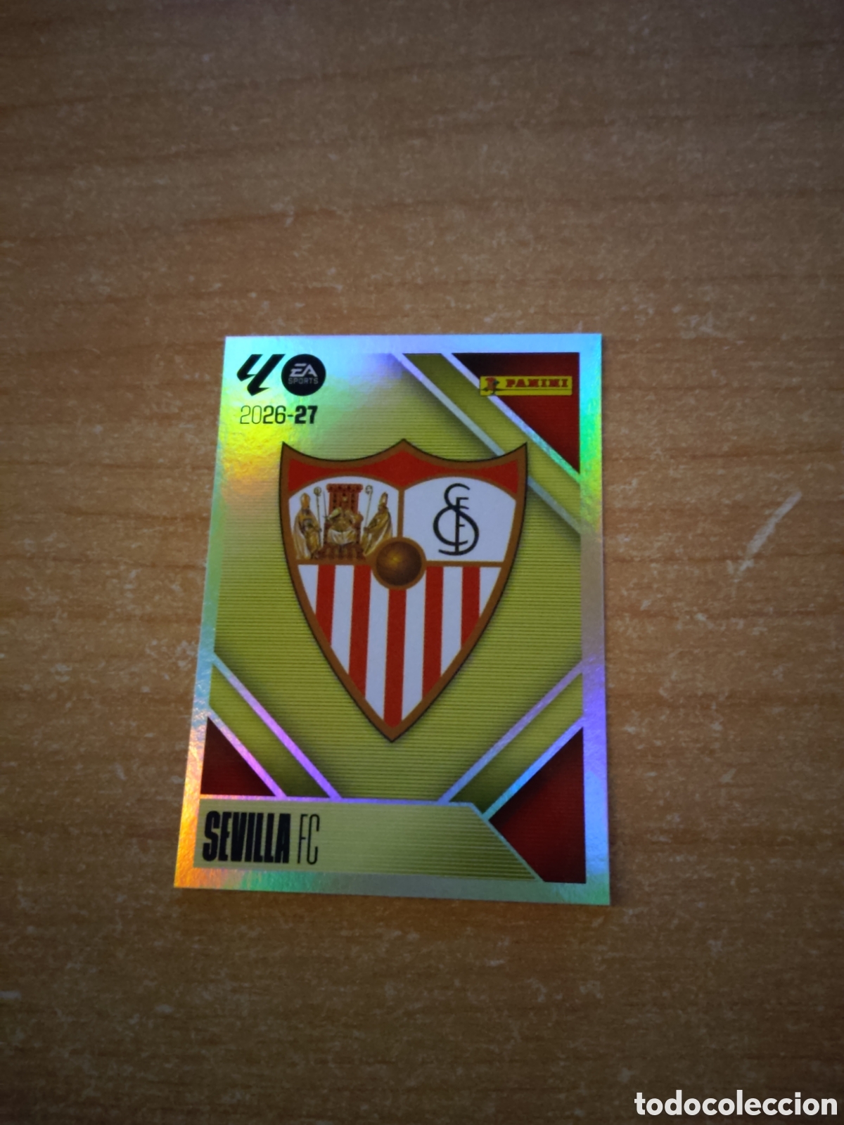 Cromos de f&uacute;tbol: 1 ESCUDO SEVILLA LIGA ESTE 2026 2027