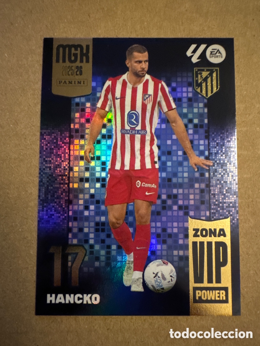 Cromos de f&uacute;tbol: # P511 511 Hancko Atl&eacute;tico de Madrid ZONA VIP POWER Tercera 3 edici&oacute;n Megacracks 25 26 2025 2026 3&ordf;