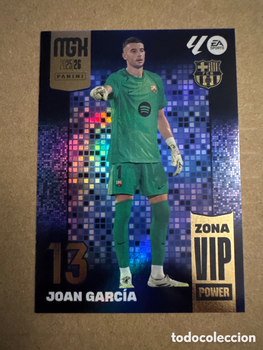 Cromos de f&uacute;tbol: # P512 512 Joan Garc&iacute;a FC Barcelona ZONA VIP POWER Tercera 3 edici&oacute;n Megacracks 25 26 2025 2026 3&ordf;