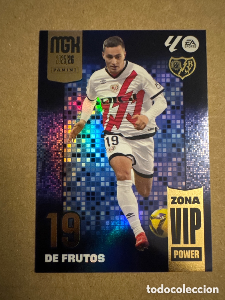 Cromos de f&uacute;tbol: # P513 513 De Frutos Rayo Vallecano ZONA VIP POWER Tercera 3 edici&oacute;n Megacracks 25 26 2025 2026 3&ordf;