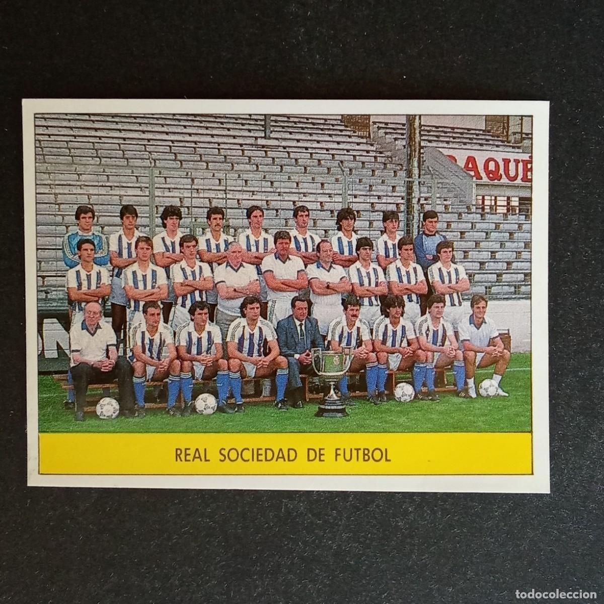 Cromos de f&uacute;tbol: ALINEACION REAL SOCIEDAD CROMO EDITORIAL FESTIVAL 1987 1988 LIGA 87 88 NUNCA PEGADO