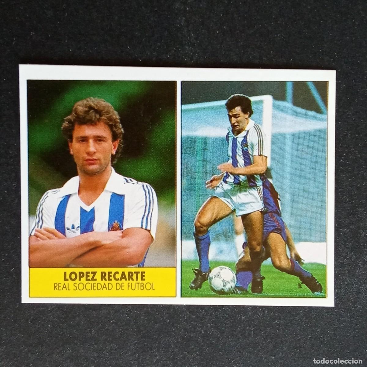 Cromos de f&uacute;tbol: LOPEZ RECARTE REAL SOCIEDAD CROMO EDITORIAL FESTIVAL 1987 1988 LIGA 87 88 NUNCA PEGADO