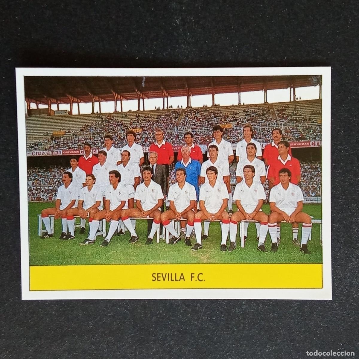 Cromos de f&uacute;tbol: ALINEACION SEVILLA CROMO EDITORIAL FESTIVAL 1987 1988 LIGA 87 88 NUNCA PEGADO