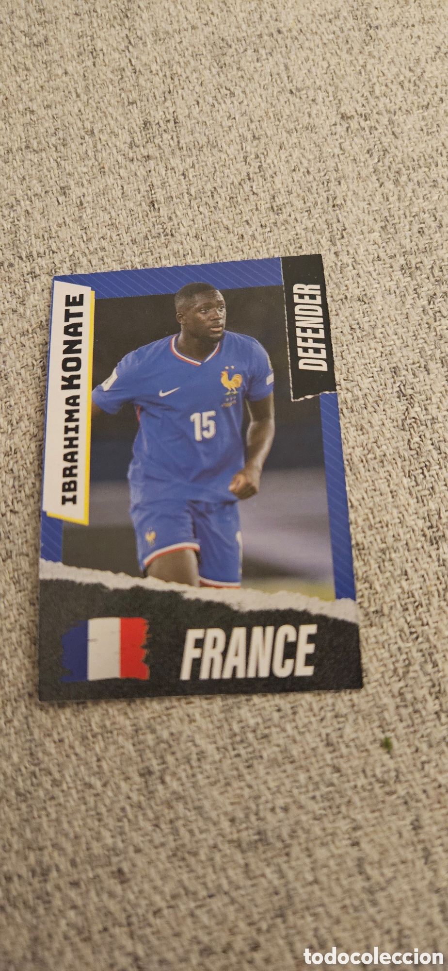 Cromos de f&uacute;tbol: Konate Francia mundial carta rara 2026 26 top players