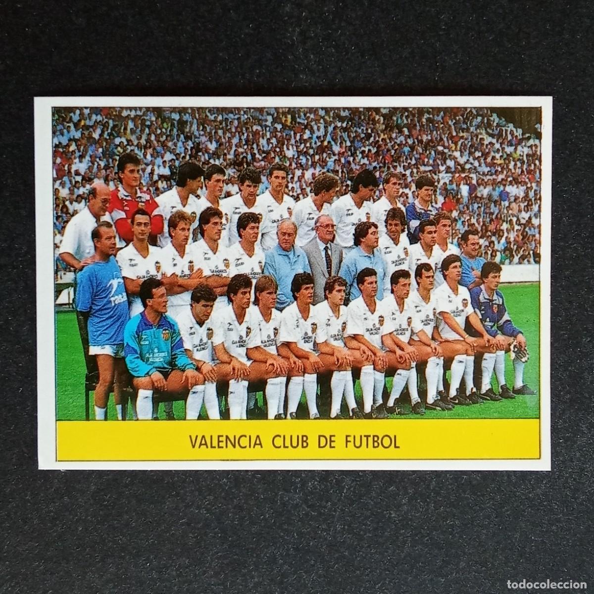 Cromos de f&uacute;tbol: ALINEACION VALENCIA CROMO EDITORIAL FESTIVAL 1987 1988 LIGA 87 88 NUNCA PEGADO