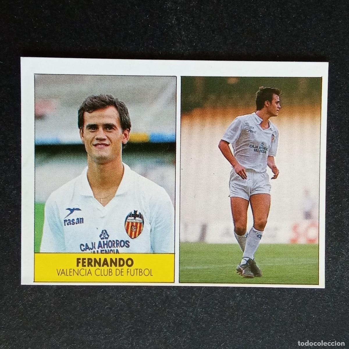 Cromos de f&uacute;tbol: FERNANDO VALENCIA CROMO EDITORIAL FESTIVAL 1987 1988 LIGA 87 88 NUNCA PEGADO