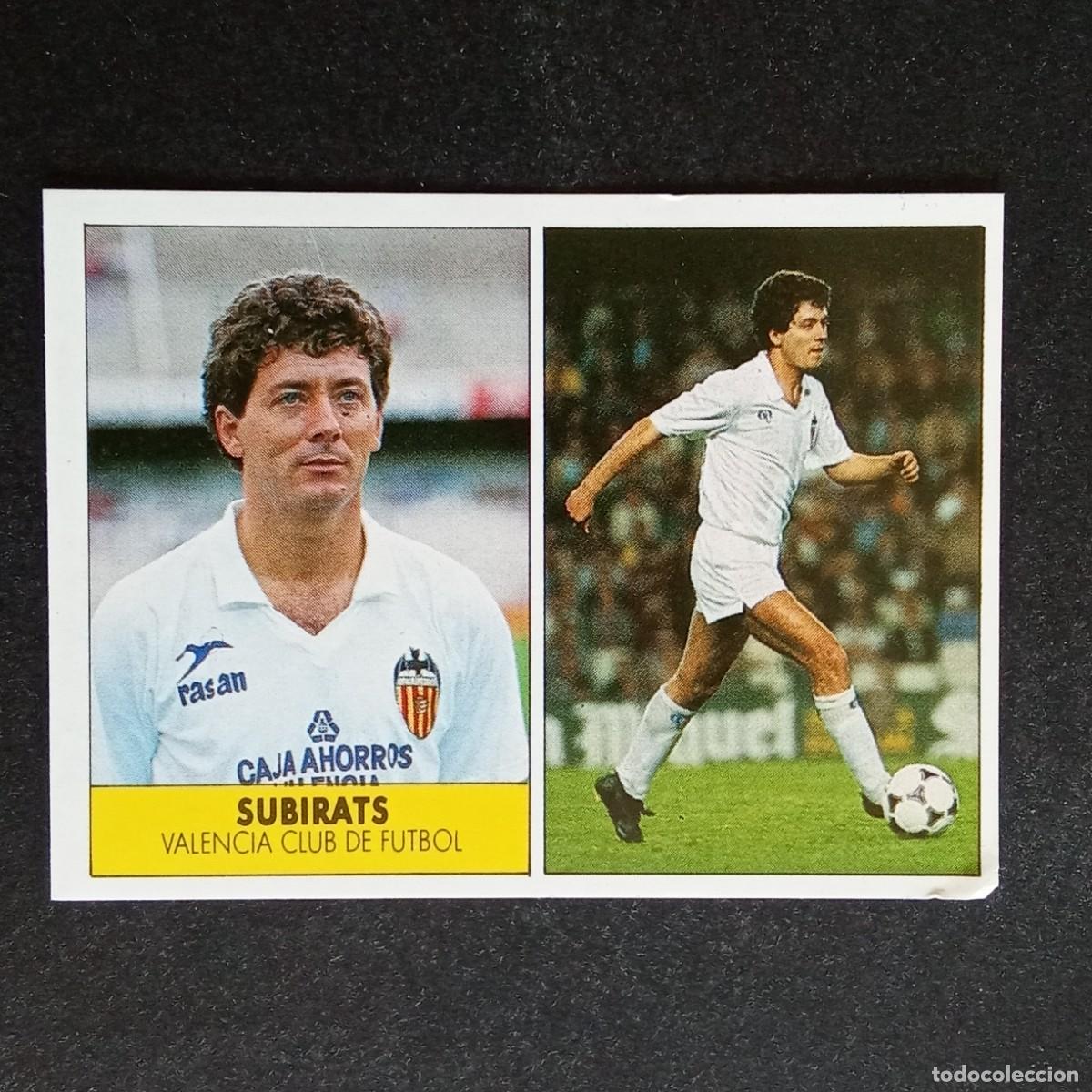 Cromos de f&uacute;tbol: SUBIRATS VALENCIA CROMO EDITORIAL FESTIVAL 1987 1988 LIGA 87 88 NUNCA PEGADO