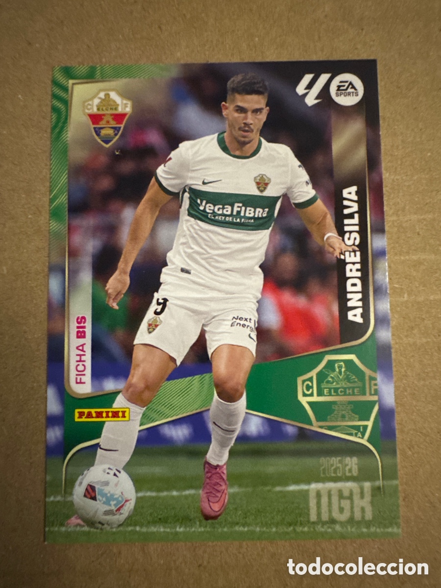 Cromos de f&uacute;tbol: # BIS 142 Andr&eacute; Silva Elche Tercera 3 edici&oacute;n Megacracks 25 26 2025 2026 3&ordf;