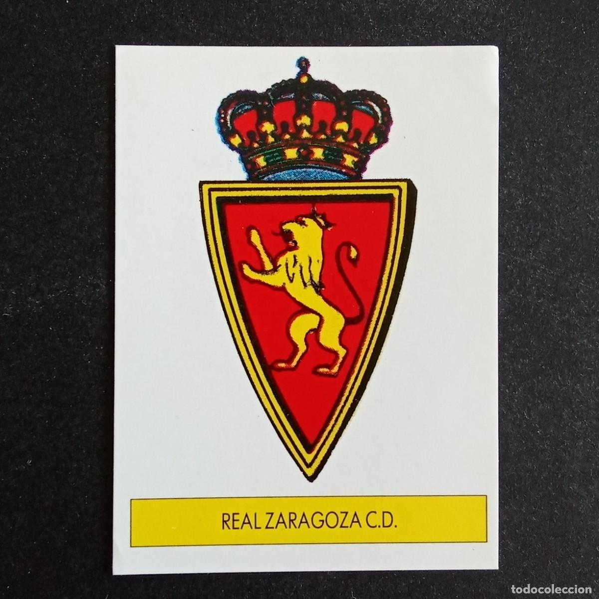 Cromos de f&uacute;tbol: ESCUDO ZARAGOZA CROMO EDITORIAL FESTIVAL 1987 1988 LIGA 87 88 NUNCA PEGADO