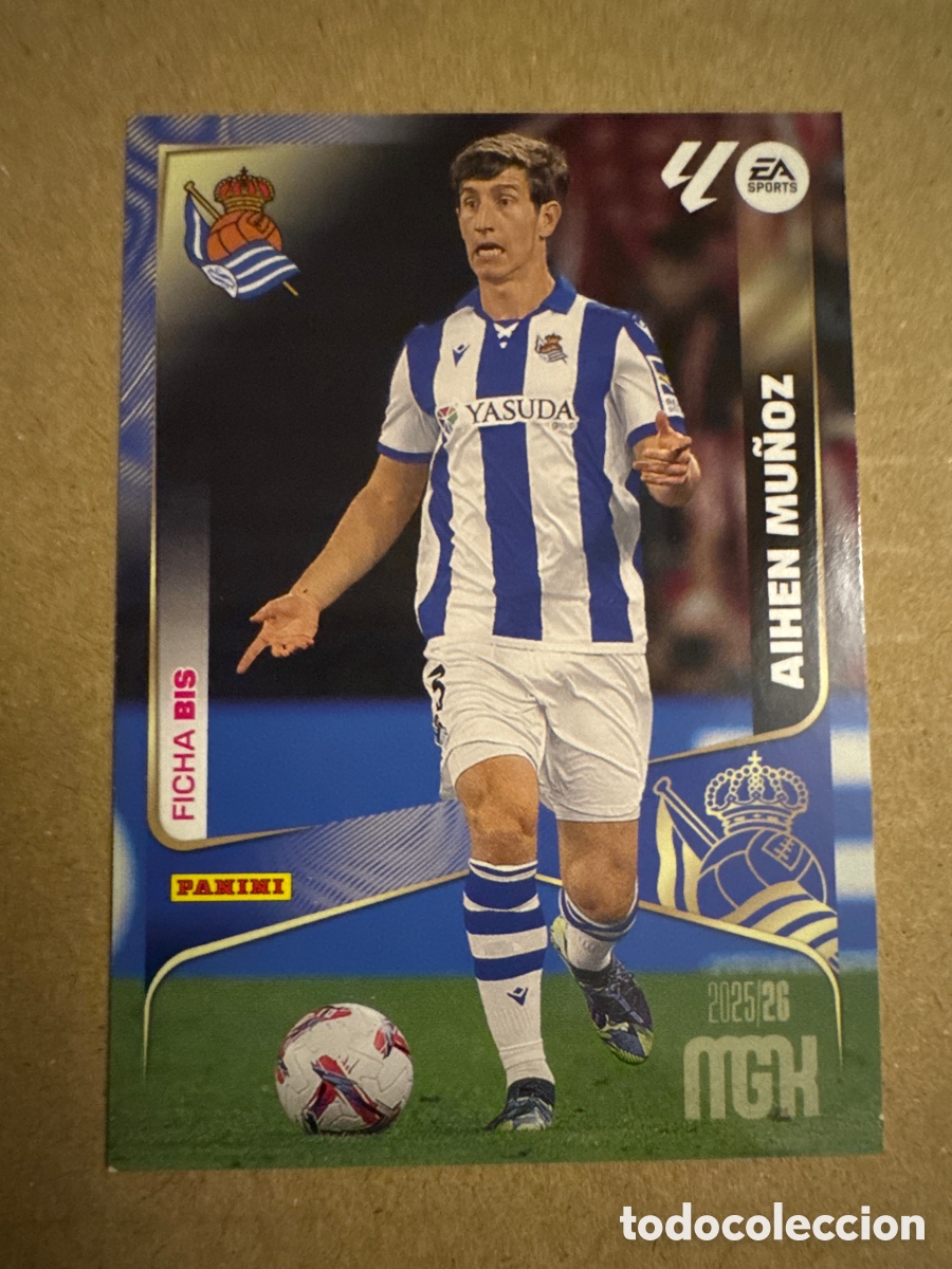 Cromos de f&uacute;tbol: # BIS 314 Aihen Mu&ntilde;oz Real Sociedad Tercera 3 edici&oacute;n Megacracks 25 26 2025 2026 3&ordf;