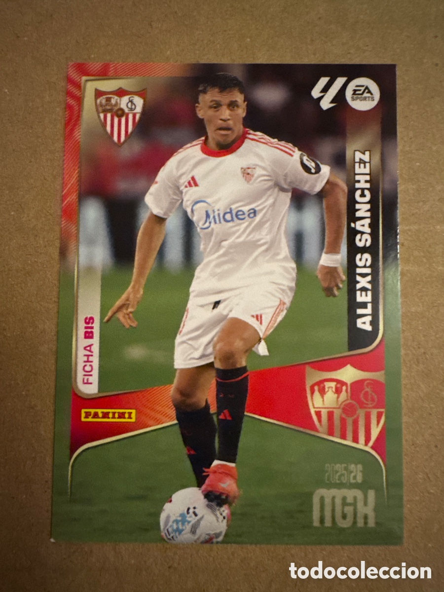 Cromos de f&uacute;tbol: # BIS 340 Alexis S&aacute;nchez Sevilla Tercera 3 edici&oacute;n Megacracks 25 26 2025 2026 3&ordf;