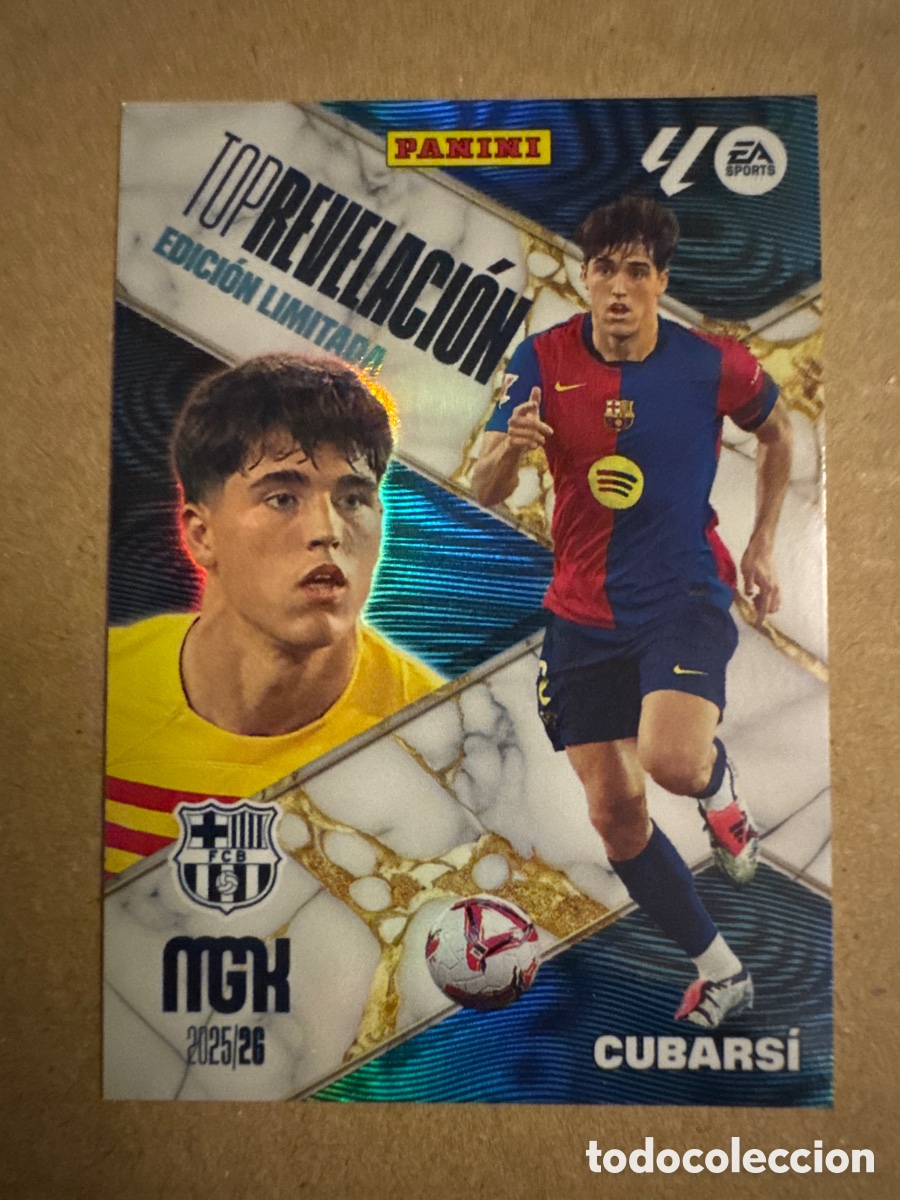 Cromos de f&uacute;tbol: Cubars&iacute; FC Barcelona Top revelaci&oacute;n Megacracks 25 26 2025 2026 Edici&oacute;n Limitada