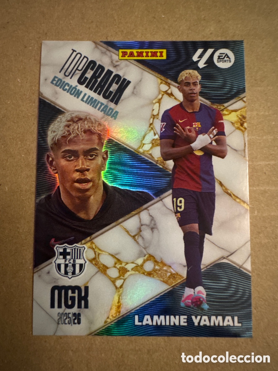 Cromos de f&uacute;tbol: Lamine Yamal FC Barcelona Top Crack Megacracks 25 26 2025 2026 Edici&oacute;n Limitada
