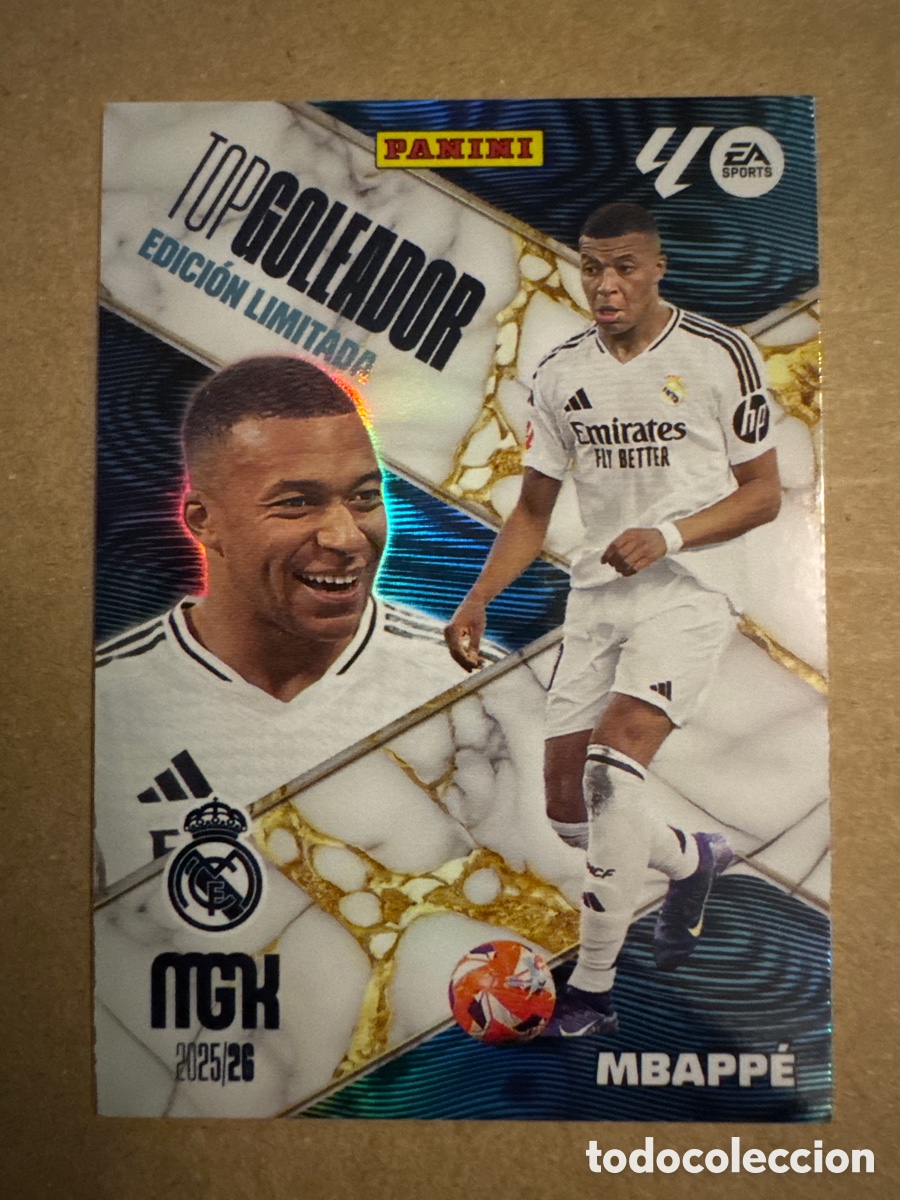 Cromos de f&uacute;tbol: Mbappe Real Madrid Top Goleador Megacracks 25 26 2025 2026 Edici&oacute;n Limitada