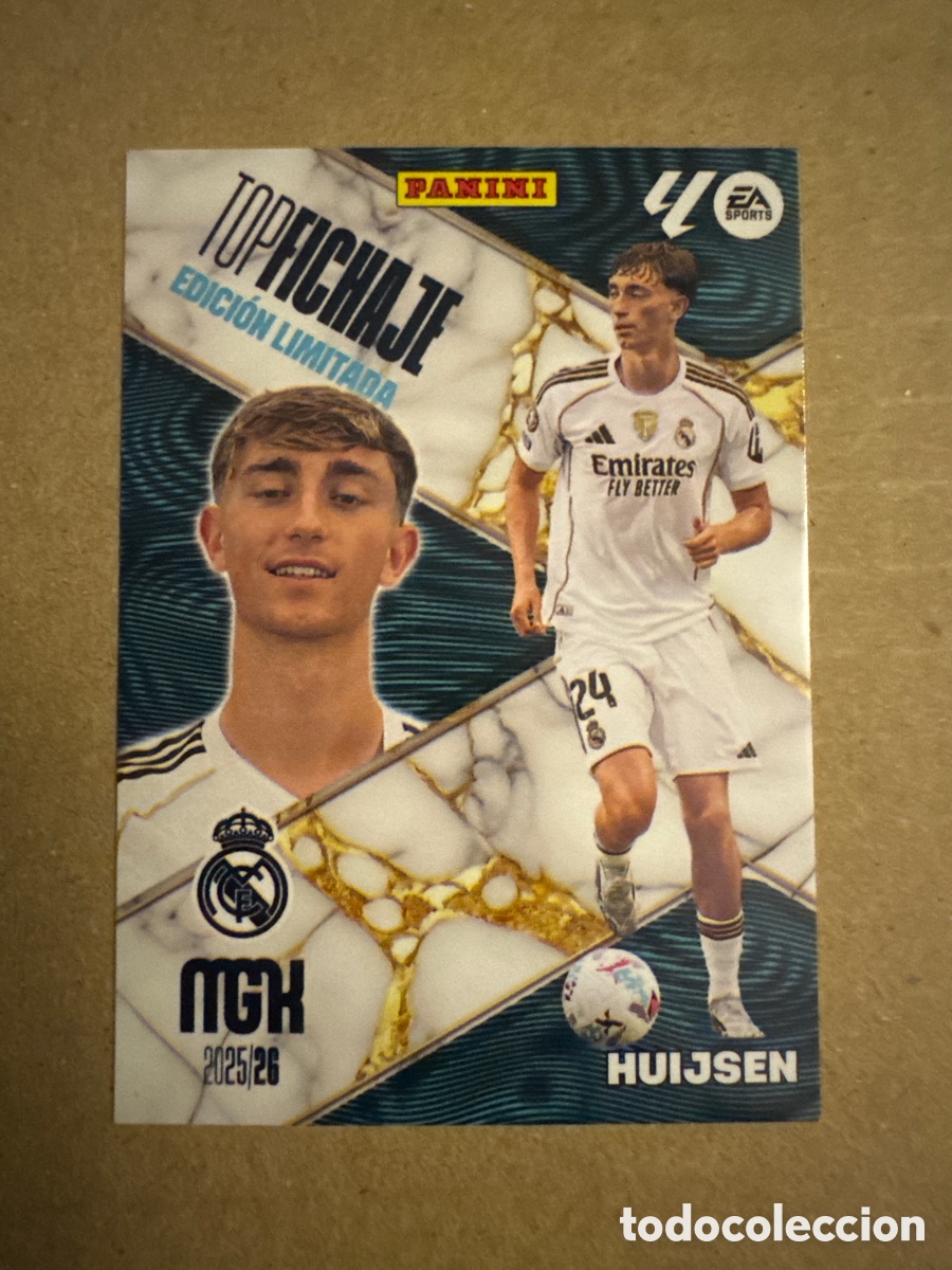 Cromos de f&uacute;tbol: Huijsen Real Madrid Top Fichaje Megacracks 25 26 2025 2026 Edici&oacute;n Limitada