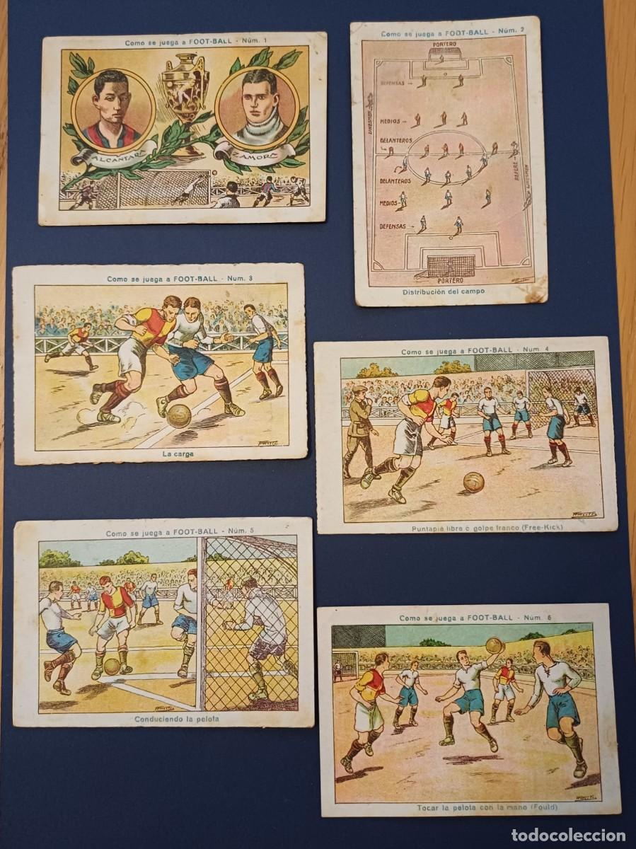 Cromos de f&uacute;tbol: cromos COMO SE JUEGA AL FOOT-BALL, Alcantara y Zamora, colecci&oacute;n completa
