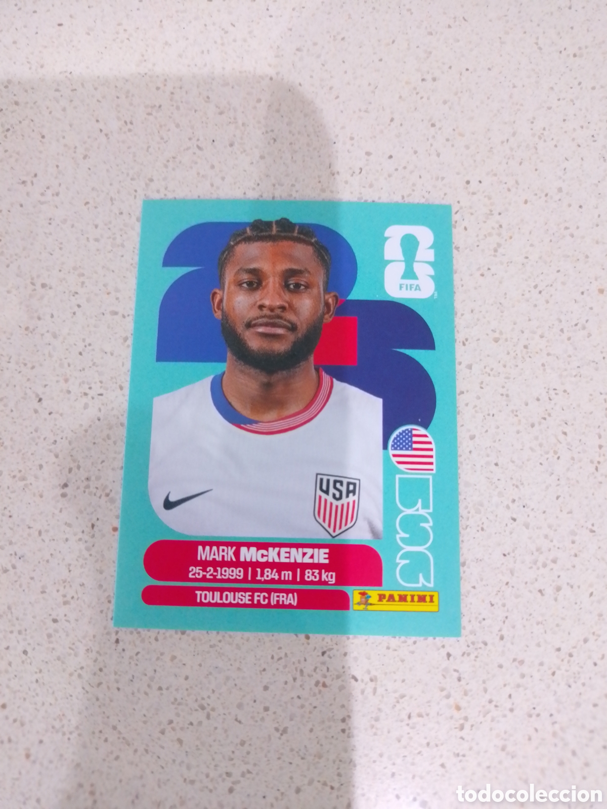 Cromos de f&uacute;tbol: CROMO NUMERO 5 MCKENZIE USA. MUNDIAL 2026. PANINI.