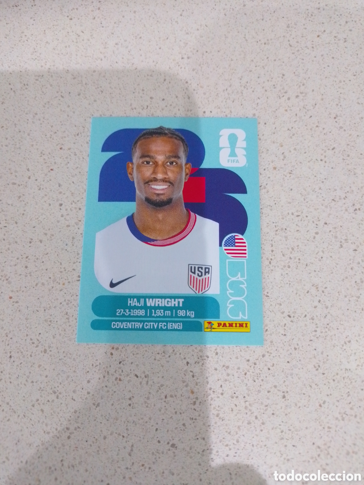 Cromos de f&uacute;tbol: CROMO NUMERO 19 WRIGHT USA. MUNDIAL 2026. PANINI.