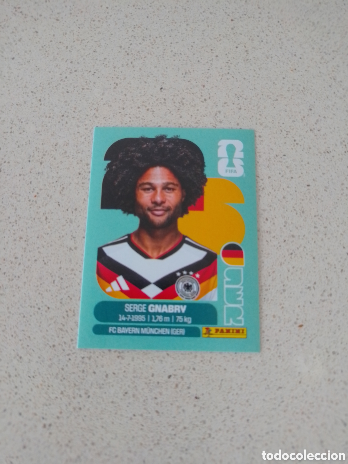 Cromos de f&uacute;tbol: CROMO NUMERO 16 GNABRY ALEMANIA. MUNDIAL 2026. PANINI.